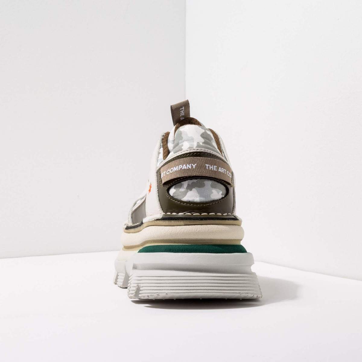Baskets plateforme multicuir - art