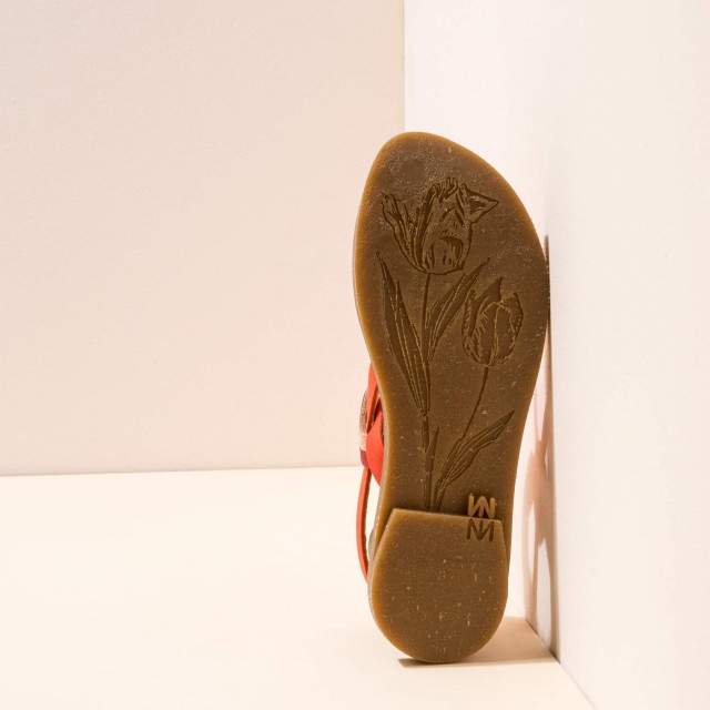 Sandales plates à lanières tressées en cuir - El naturalista