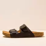 Mules brides en cuir à boucles et semelles ergonomiques - El naturalista