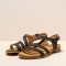 Sandales confortables plates en cuir à semelles ultra confort - Noir - El naturalista