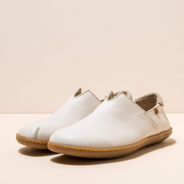 Chaussures confort en cuir naturel et semelles recyclées - Blanc - El naturalista