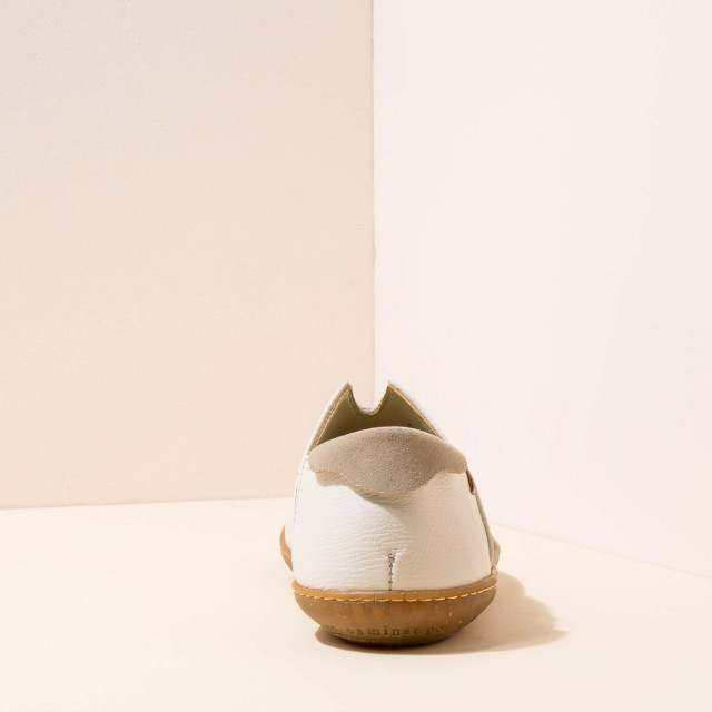 Chaussures confort en cuir naturel et semelles recyclées - Blanc - El naturalista