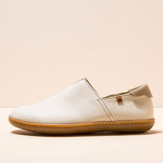Chaussures confort en cuir naturel et semelles recyclées - Blanc - El naturalista