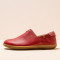 Chaussures confort en cuir naturel et semelles recyclées - Rouge - El naturalista
