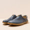 Chaussures confort en cuir naturel et semelles recyclées - Bleu Marine - El naturalista