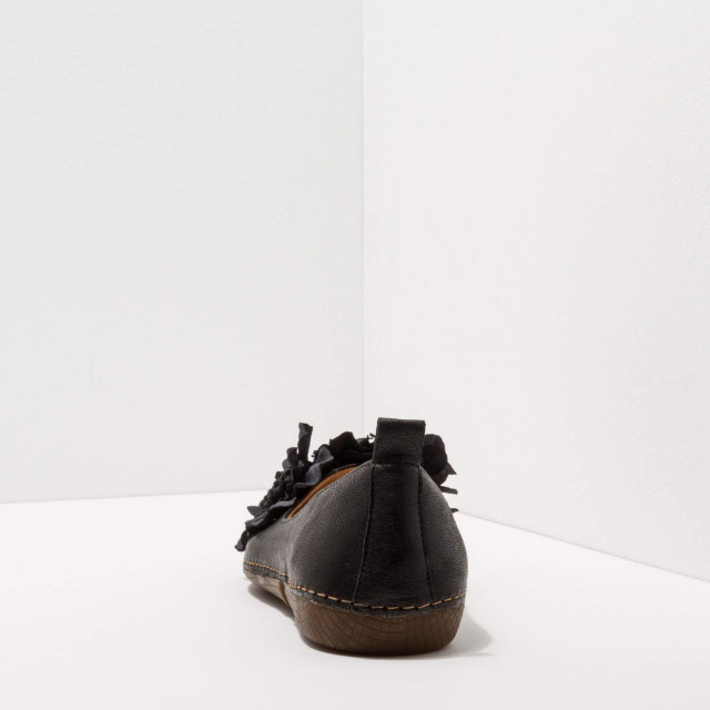Ballerines femme en cuir mat et fleurs cuir - Neosens