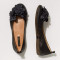 Ballerines femme en cuir mat et fleurs cuir - Neosens