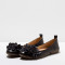 Ballerines femme en cuir mat et fleurs cuir - Neosens