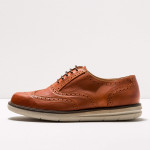 Derbies en cuir à bout golf fleuri et semelles en gomme - Neosens