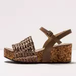 Sandales compensées en cuir maillé - Neosens