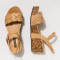 Sandales compensées en cuir tressé - Neosens