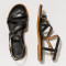 Sandales plates à laniéres en cuir - Neosens