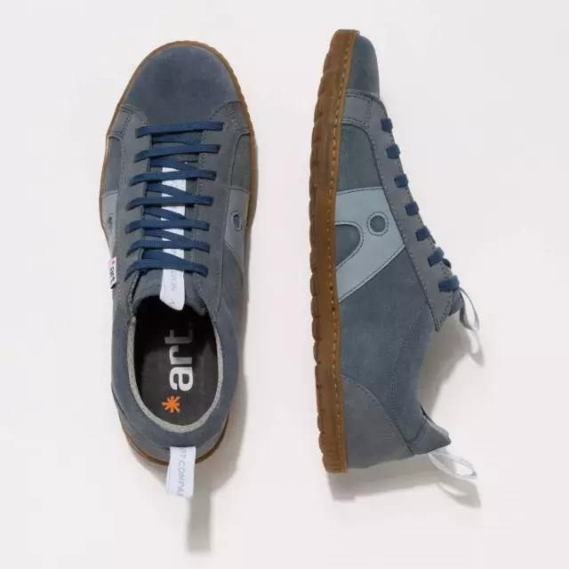 Baskets cuir et daim - art