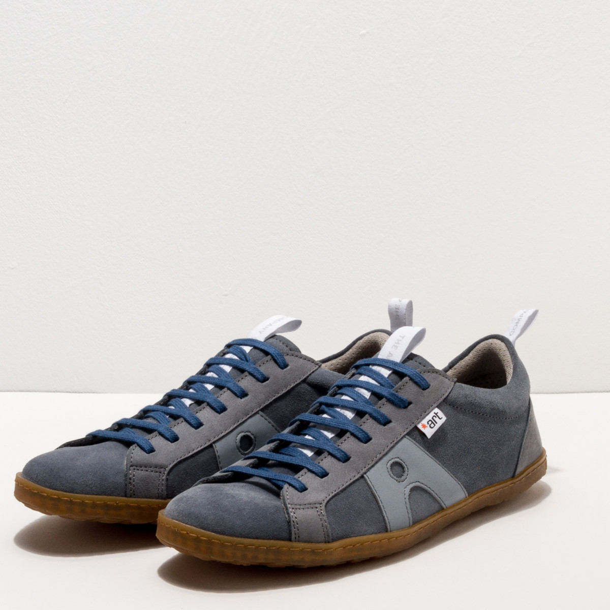 Baskets cuir et daim - art