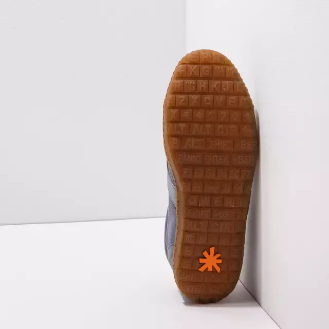 Baskets cuir et daim - art