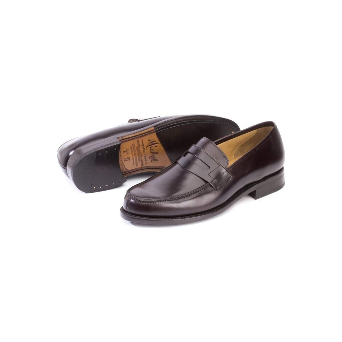 Mocassins homme en cuir - Marron - michel