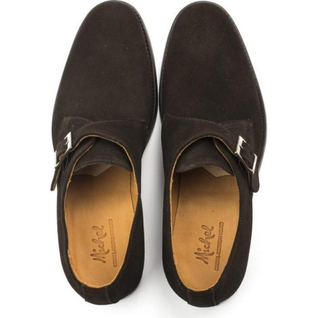 Chaussures à boucle homme en daim - Marron - michel