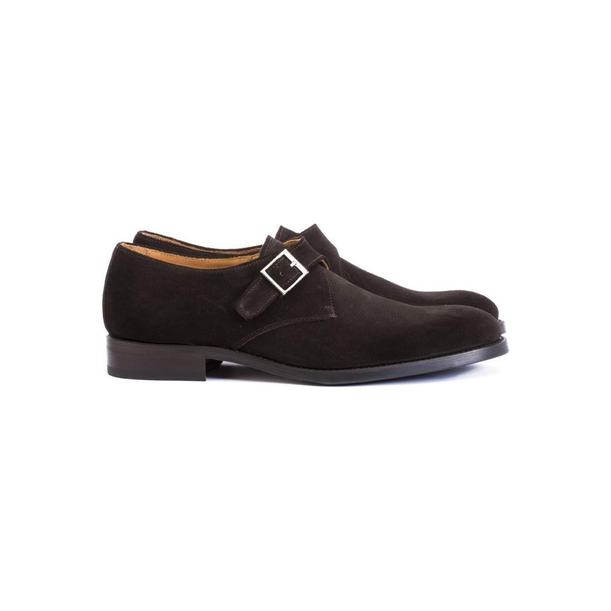 Chaussures à boucle homme en daim - Marron - michel