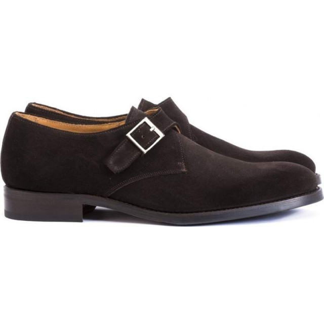 Chaussures à boucle homme en daim - Marron - michel