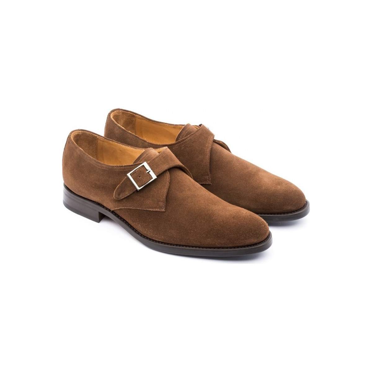 Chaussures à boucle homme en daim - Marron - michel