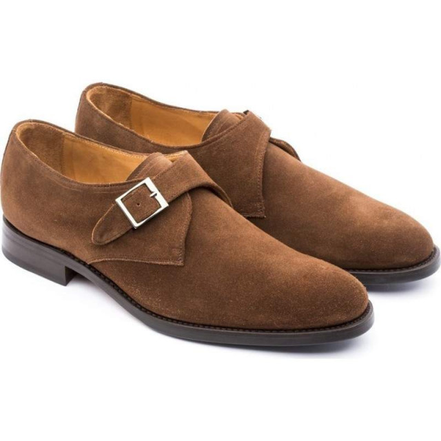 Chaussures à boucle homme en daim - Marron - michel