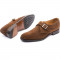 Chaussures à boucle homme en daim - Marron - michel