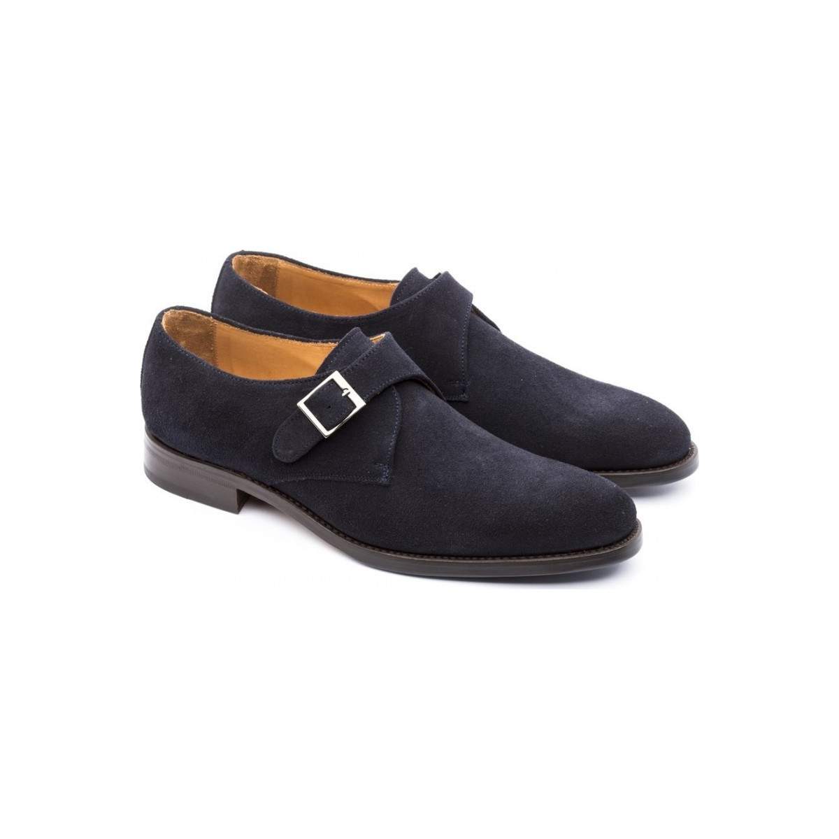 Chaussures à boucle homme en daim - Bleu - michel