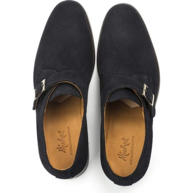 Chaussures boucle homme en daim Bleu