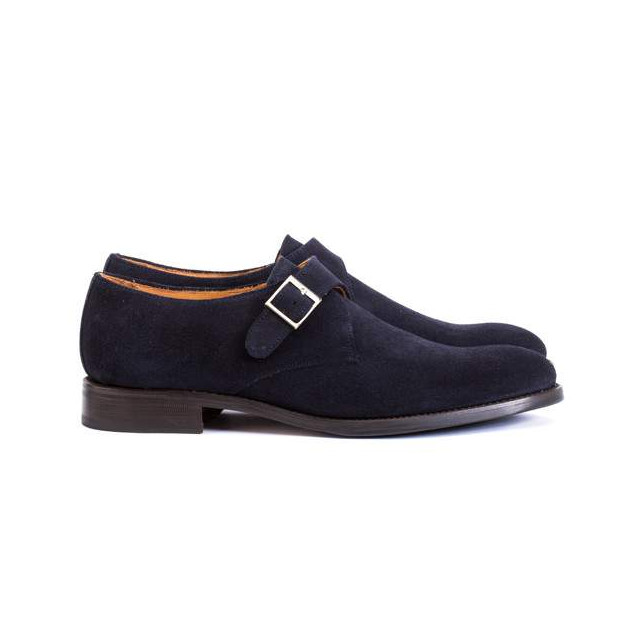 Chaussures à boucle homme en daim - Bleu - michel