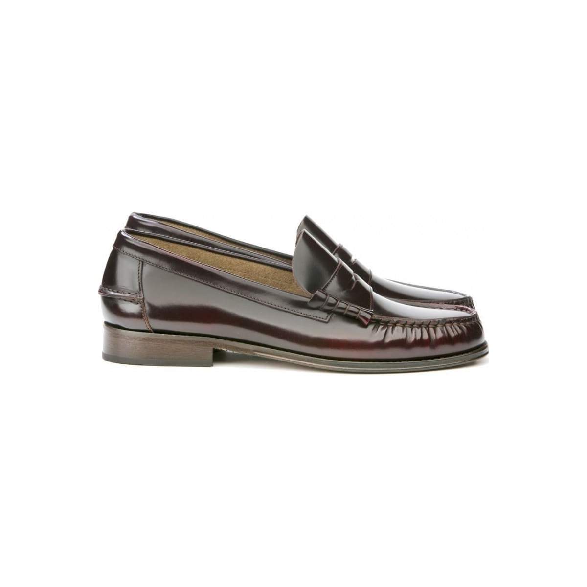 Mocassins homme en cuir verni - Bordeaux - michel