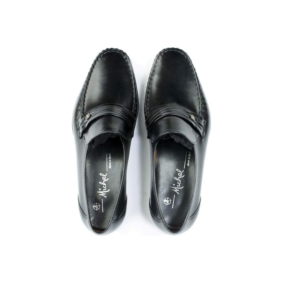 Mocassins homme en cuir brillant - Noir - michel