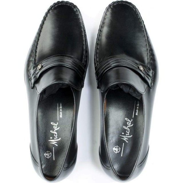 Mocassins homme en cuir brillant - Noir - michel