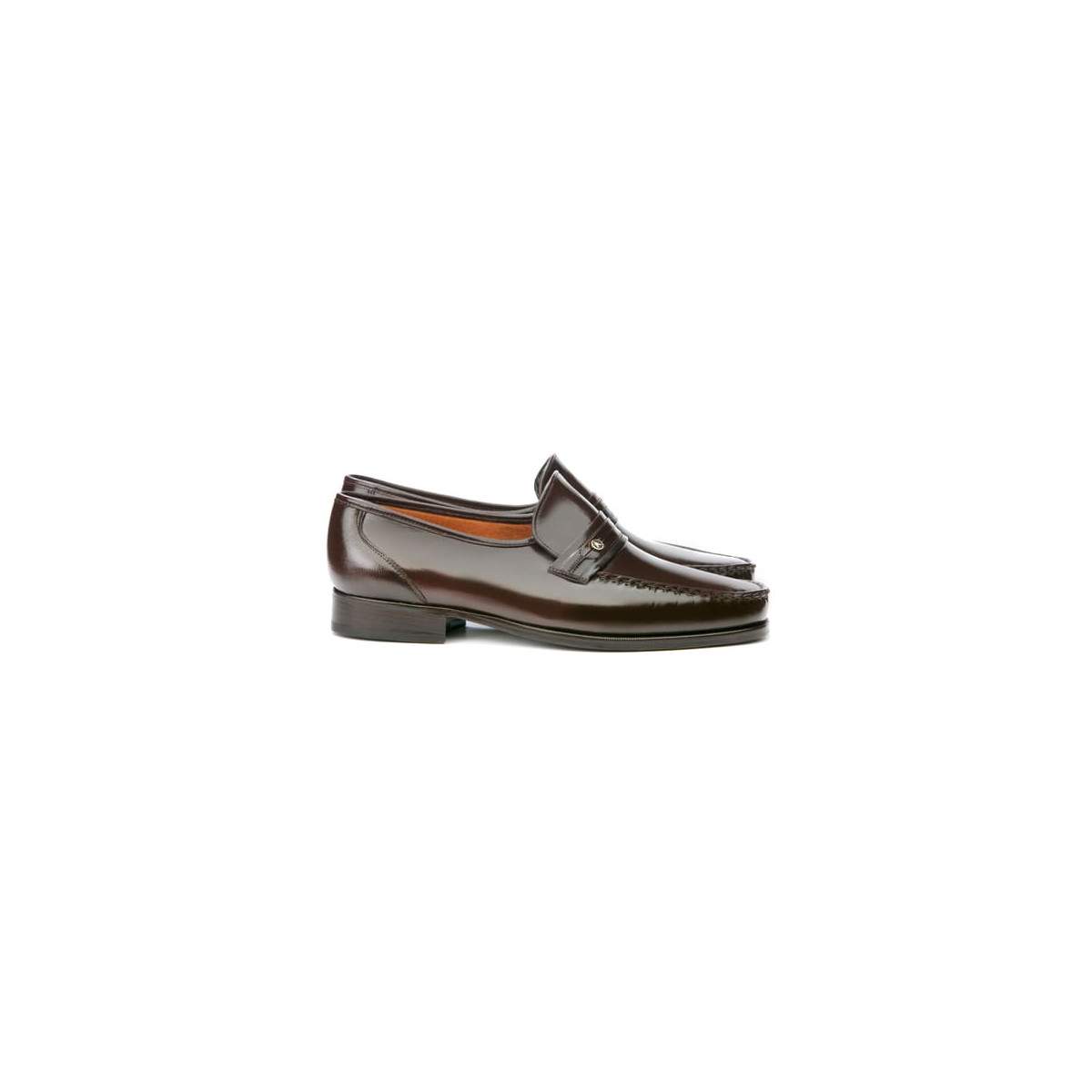 Mocassins homme en cuir brillant - Marron - michel