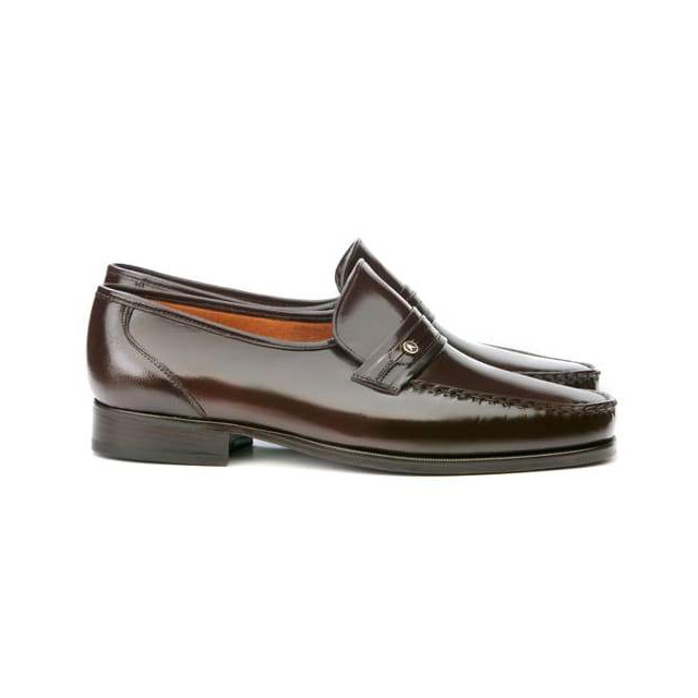 Mocassins homme en cuir brillant - Marron - michel