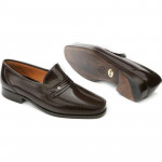 Mocassins homme en cuir brillant - Marron - michel