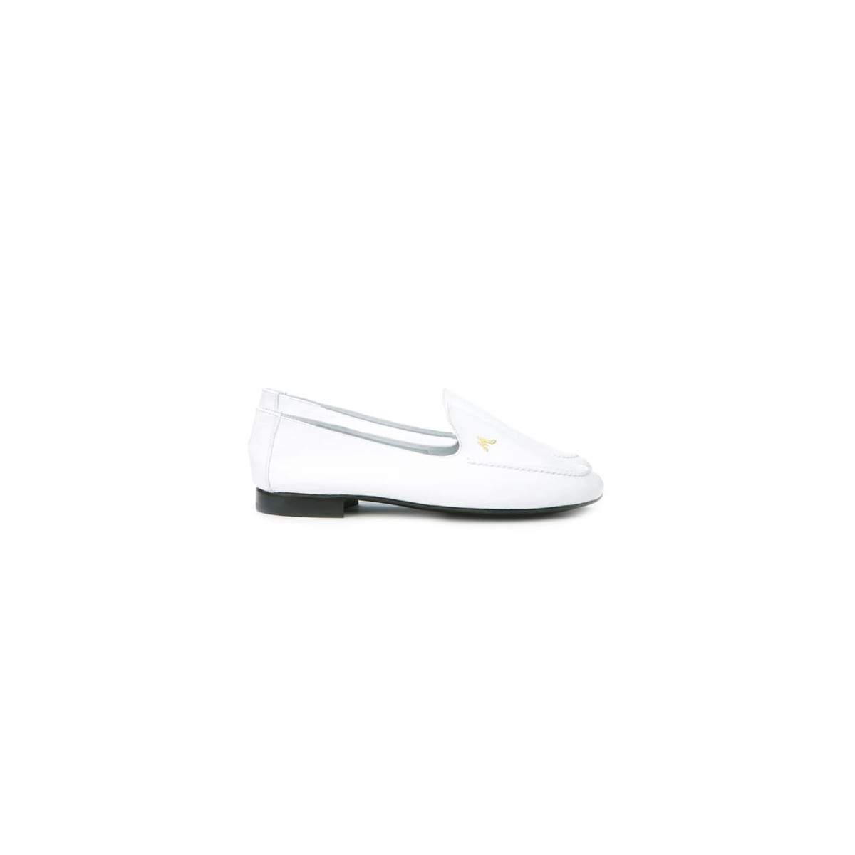 Mocassins homme en cuir souple - Blanc - michel