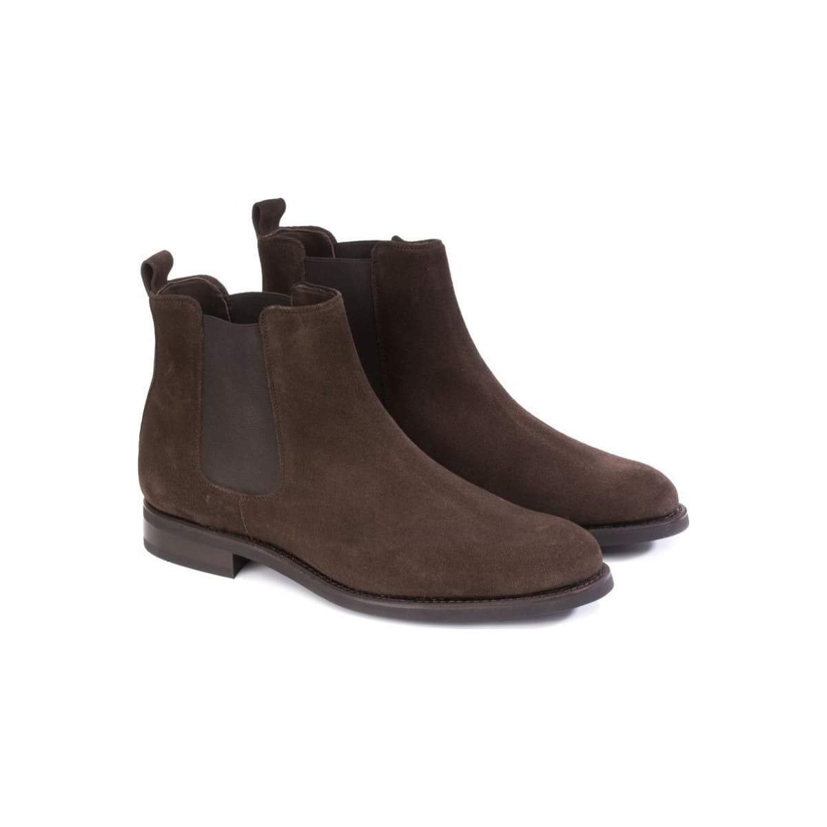 Chelsea boots homme en daim - Marron - michel