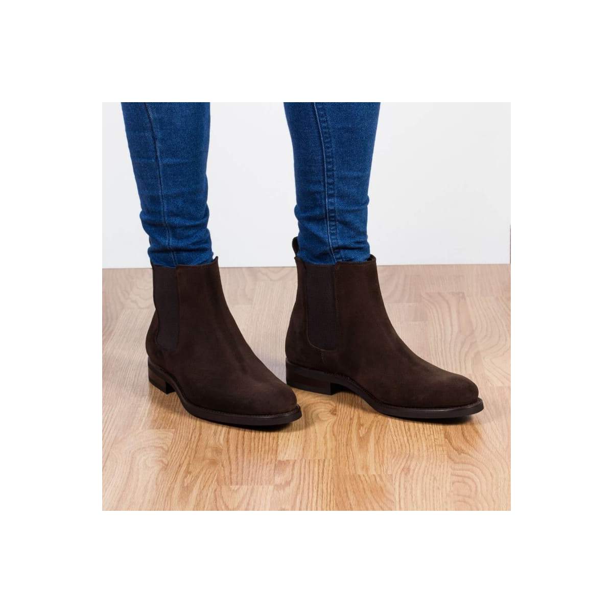 Chelsea boots homme en daim - Marron - michel