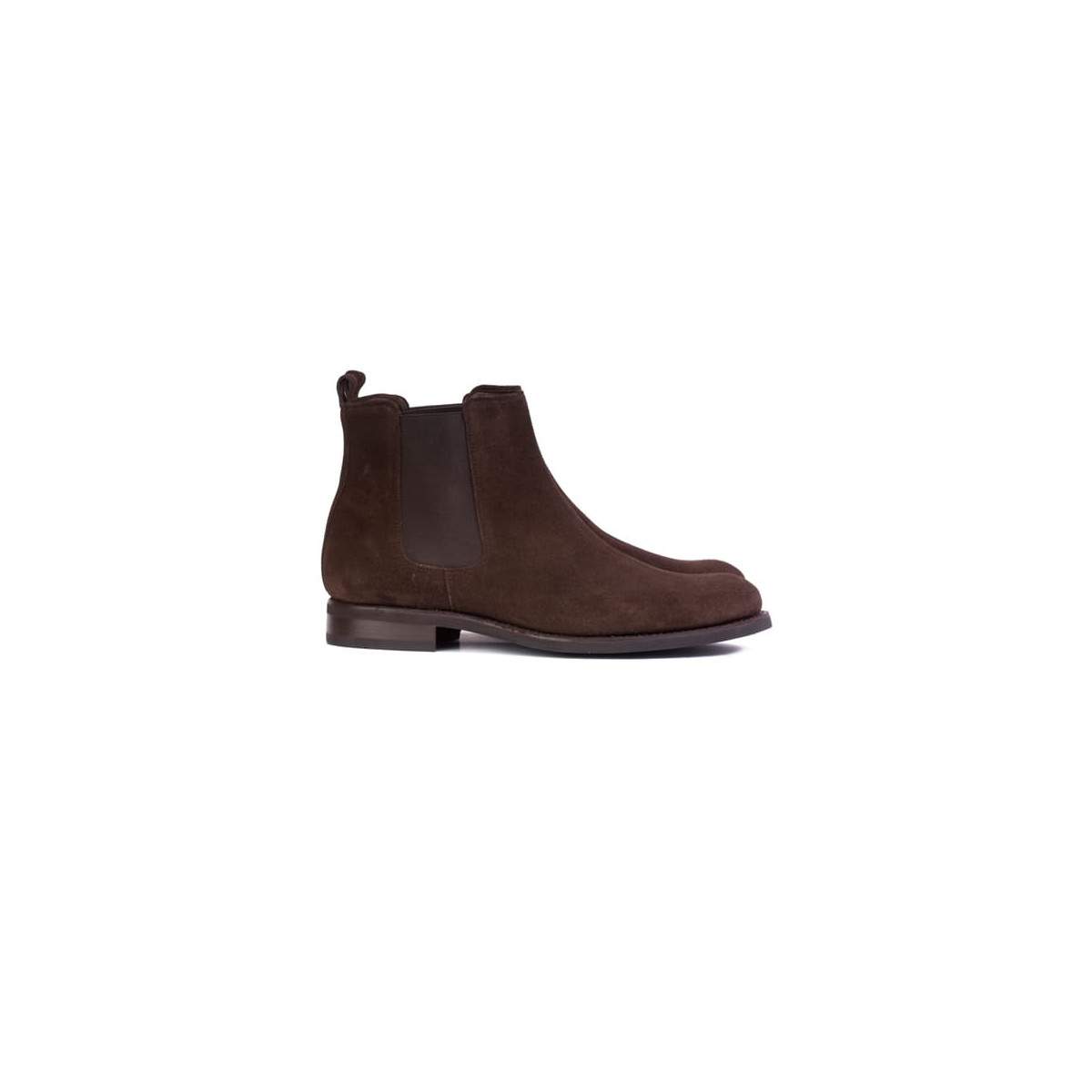 Chelsea boots homme en daim - Marron - michel