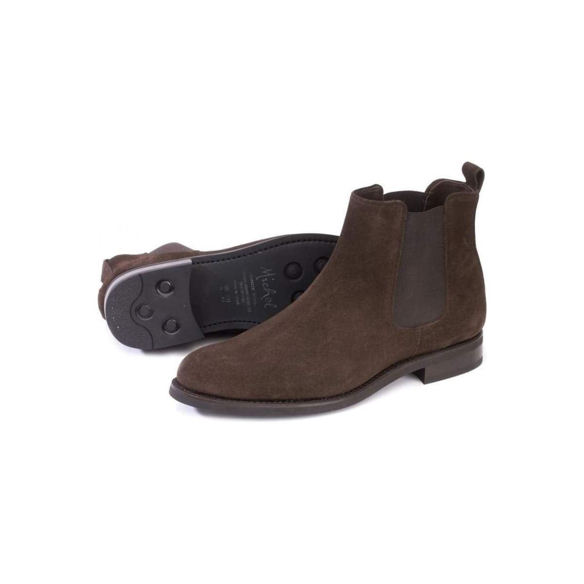 Chelsea boots homme en daim - Marron - michel