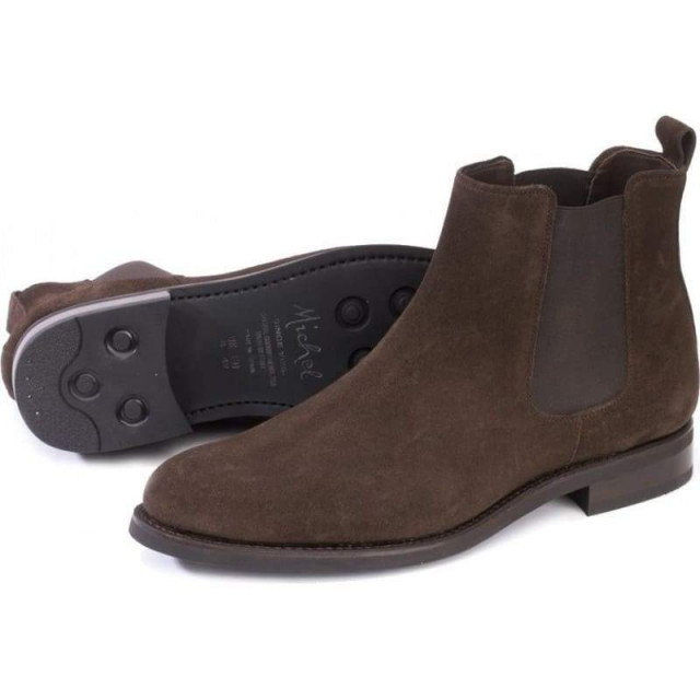 Chelsea boots homme en daim - Marron - michel