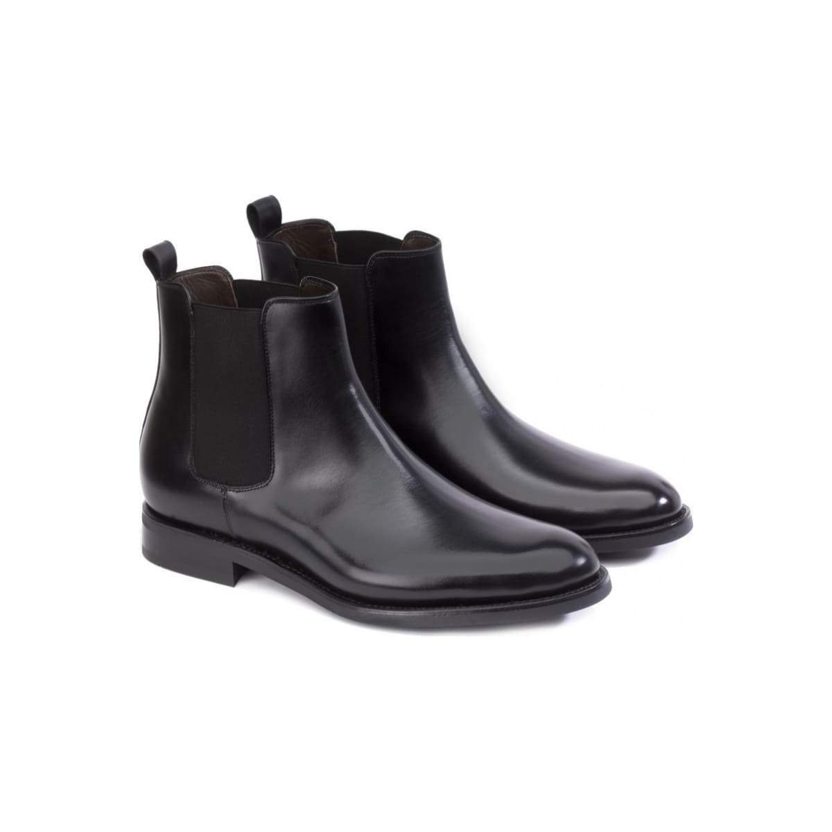 Chelsea boots homme en cuir lisse noir - Noir - michel