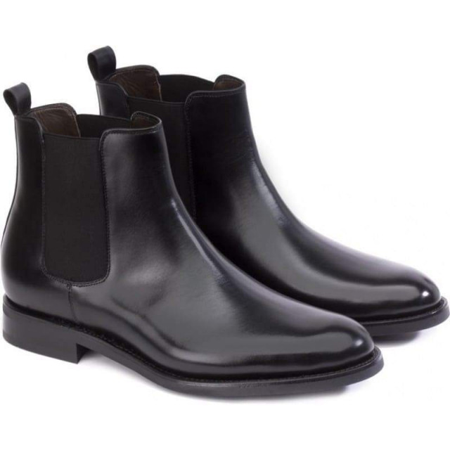 Chelsea boots homme en cuir lisse noir - Noir - michel