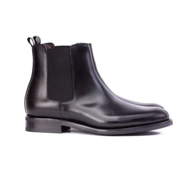 Chelsea boots homme en cuir lisse noir - Noir - michel