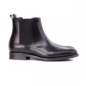 Chelsea boots homme en cuir lisse noir - Noir - michel