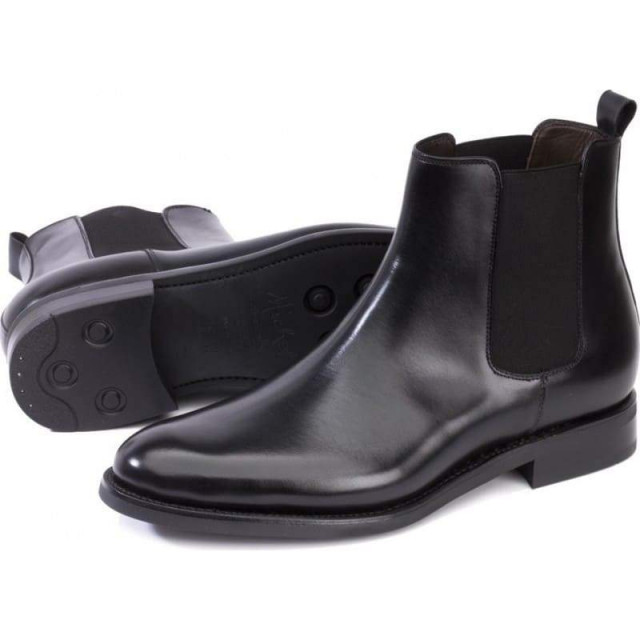 Chelsea boots homme en cuir lisse noir - Noir - michel