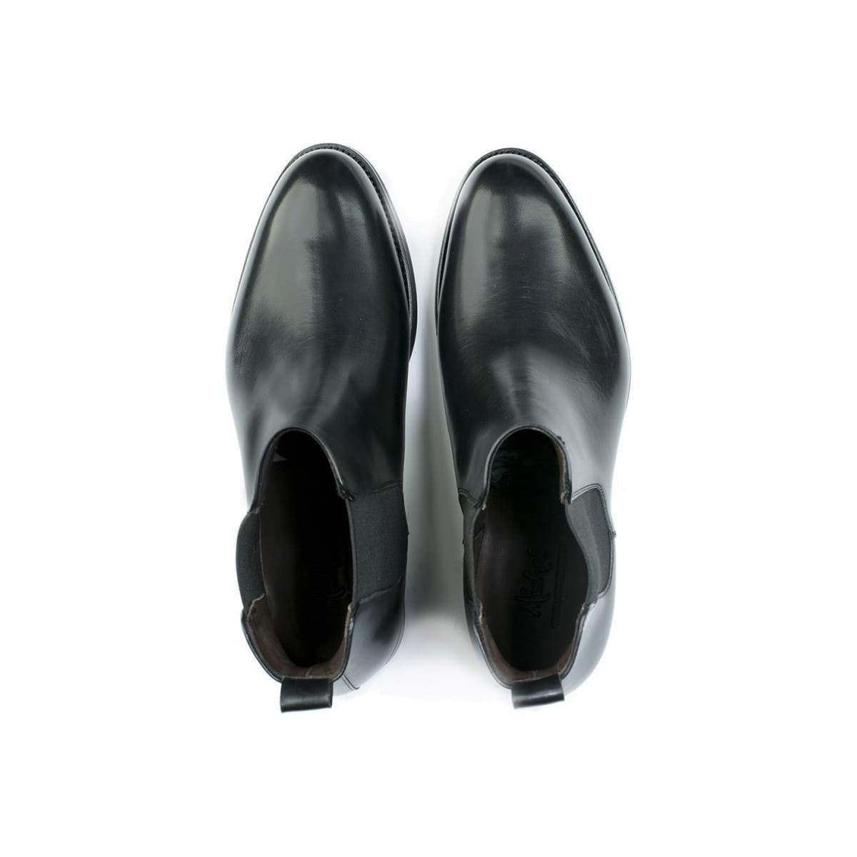 Chelsea boots homme en cuir lisse noir - Noir - michel