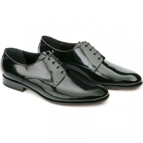 Derbies homme en cuir verni noir - Noir - michel