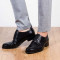 Derbies homme en cuir lisse - Noir - michel