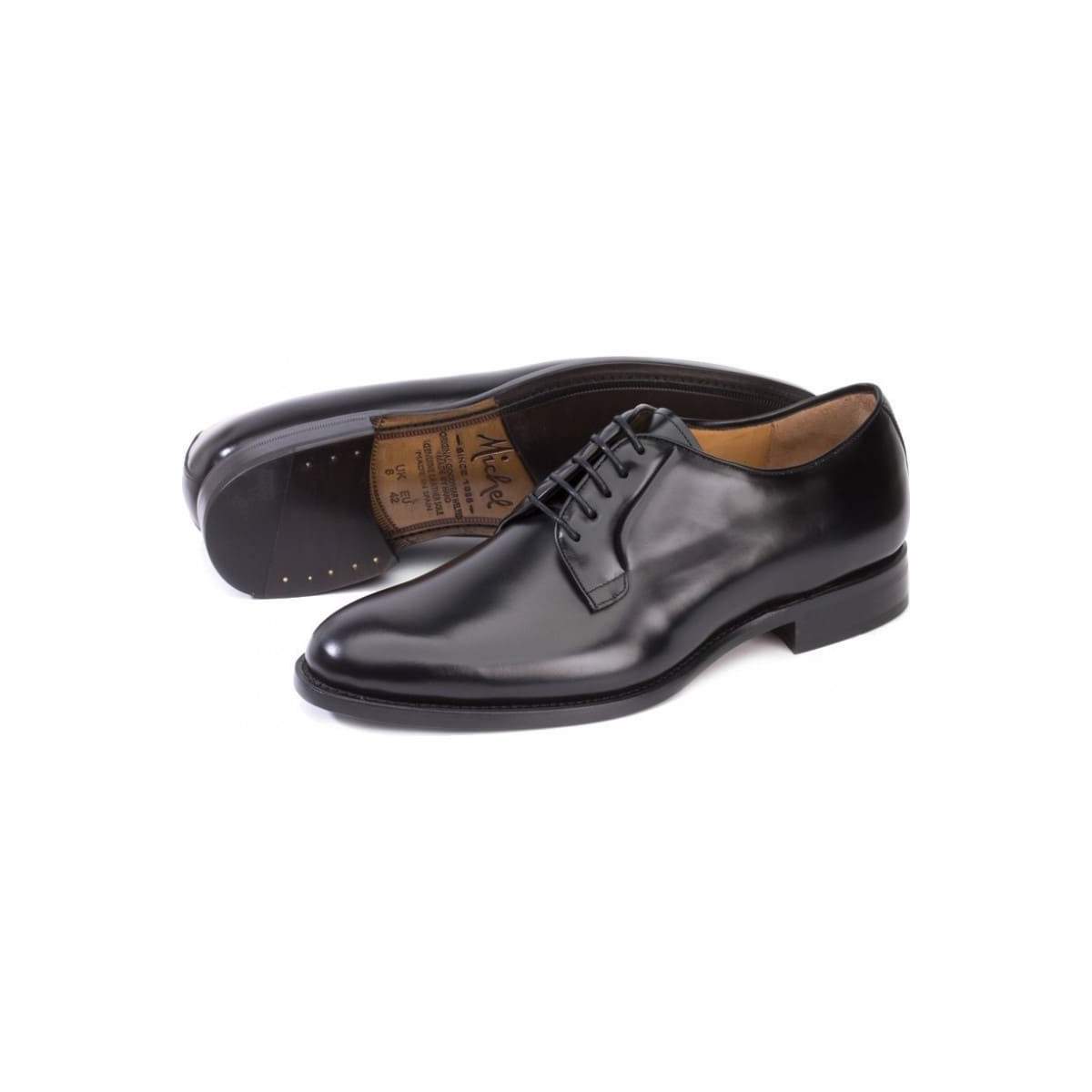 Derbies homme en cuir lisse - Noir - michel